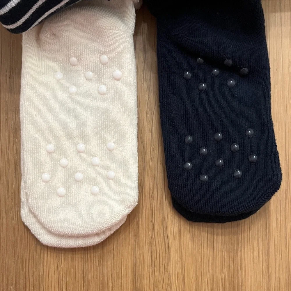H&M, kid’s 3-pack terry socks, dogs and stripes, size 8-9.5